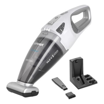 Concept VP4370 - Ръчна прахосмукачка WET & DRY PERFECT CLEAN 90W/14,8V 2200 mAh бял
