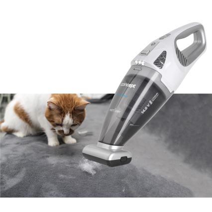 Concept VP4370 - Ръчна прахосмукачка WET & DRY PERFECT CLEAN 90W/14,8V 2200 mAh бял