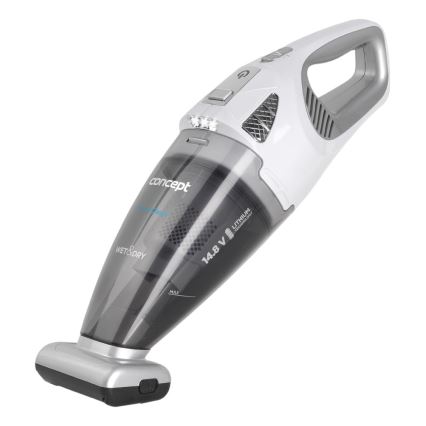 Concept VP4370 - Ръчна прахосмукачка WET & DRY PERFECT CLEAN 90W/14,8V 2200 mAh бял