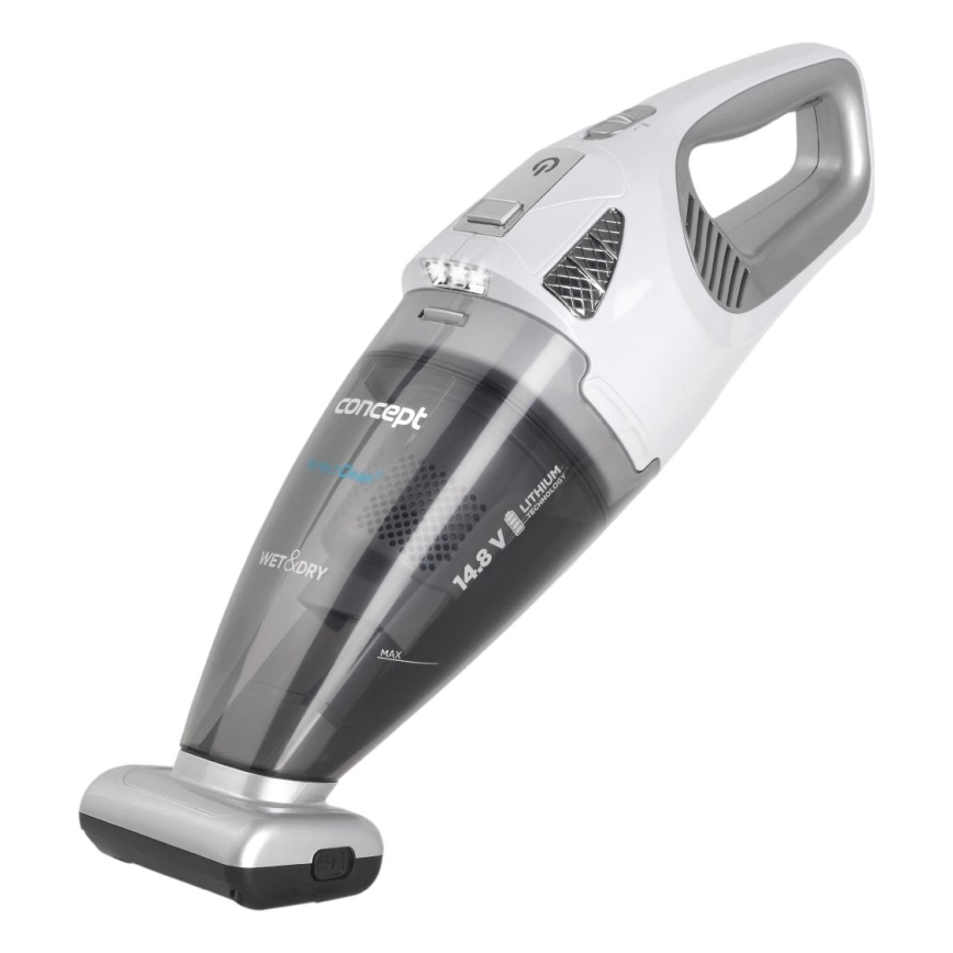 Concept VP4370 - Ръчна прахосмукачка WET & DRY PERFECT CLEAN 90W/14,8V 2200 mAh бял