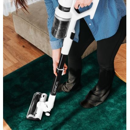 Concept VP6125 - Прахосмукачка 2 в 1 (вертикална и ръчна) ICONIC Comfort Telescope, 400W/29,6V, 2000 mAh, бяла