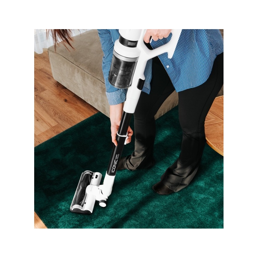 Concept VP6125 - Прахосмукачка 2 в 1 (вертикална и ръчна) ICONIC Comfort Telescope, 400W/29,6V, 2000 mAh, бяла