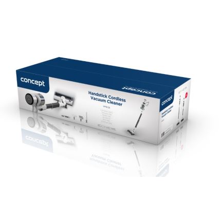Concept VP6125 - Прахосмукачка 2 в 1 (вертикална и ръчна) ICONIC Comfort Telescope, 400W/29,6V, 2000 mAh, бяла