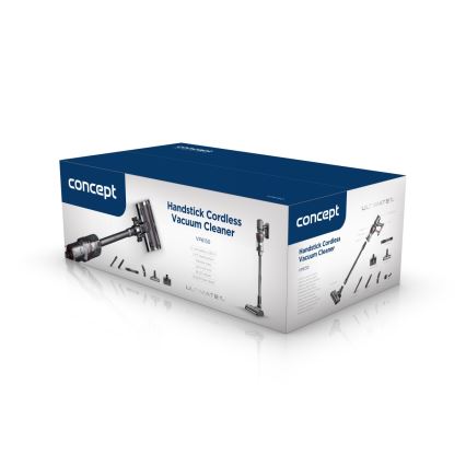 Concept VP6150 - Вертикална прахосмукачка 3 в 1 ULTIMATE UV POWER 500W/29,6V 2200 mAh черна