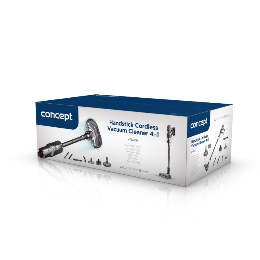 Concept VP6260 - 4 в 1 стик прахосмукачка ULTIMATE PRO+ 500W/29,6V 2200 mAh черна