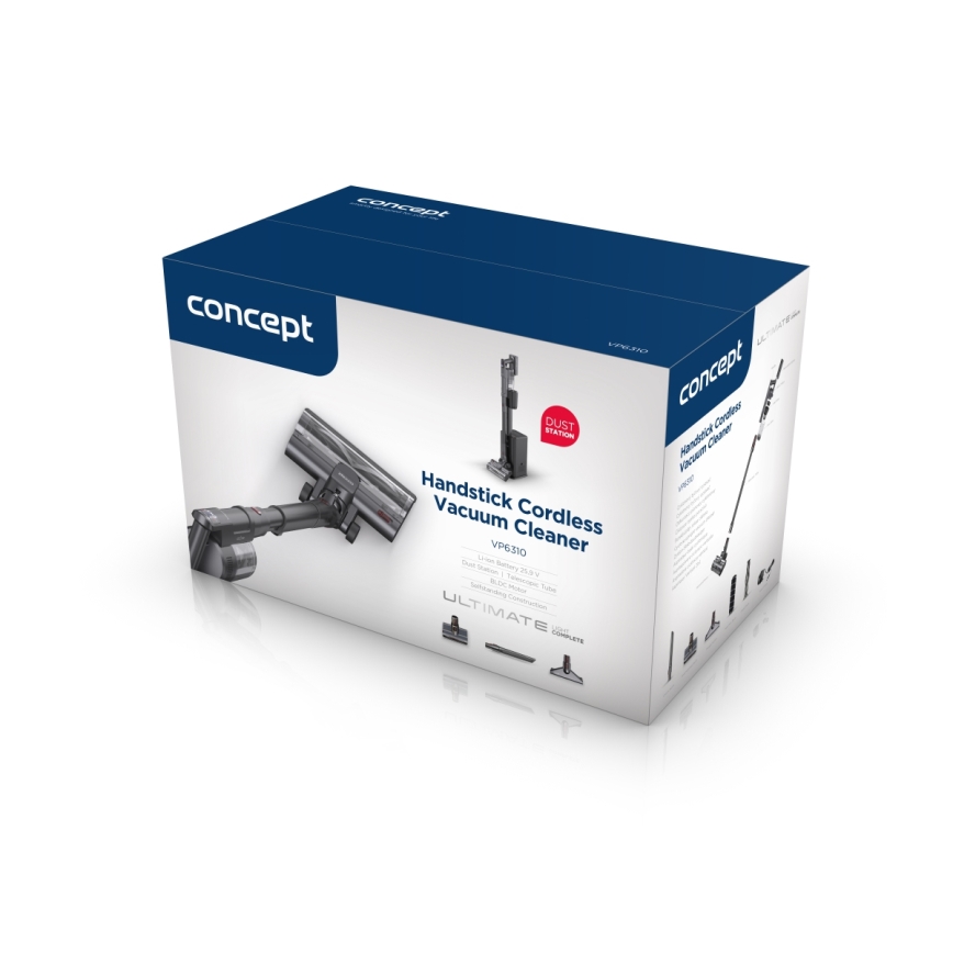 Concept VP6310 - 3-в-1 стик прахосмукачка ULTIMATE COMPLETE LIGHT 420W/25,9V 2200 mAh черна