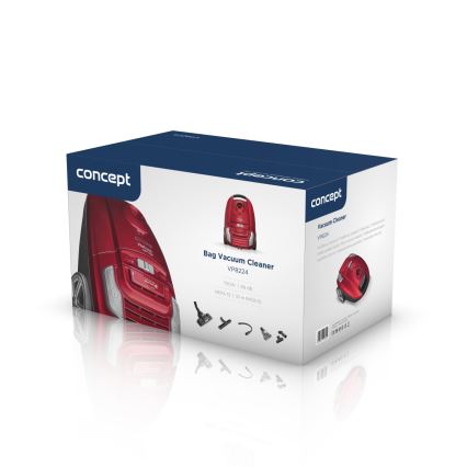 Concept VP8224 - Прахосмукачка с торбичка REFRESH CAR&PET 3,5 l 700W/230V червен