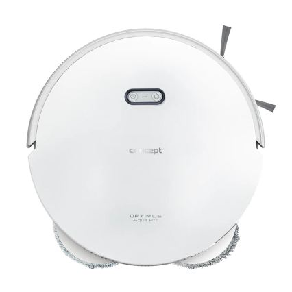 Concept VR4050 - Умен робот-прахосмукачка с моп 2-в-1 OPTIMUS AQUA PRO LASER 3D 600W/230V 5200 mAh Wi-Fi бяла