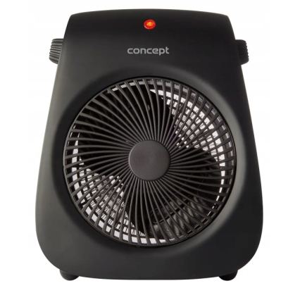 Concept vt7041 - Вентилатор с нагревател 1000/2000W/230V черен