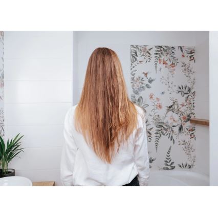 Concept VZ2110 - Изправяща преса за коса GLAM STYLE 48W/230V бяла/розово злато