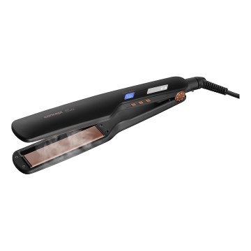 Concept VZ6010 - Преса за коса с пара с LED дисплей ELITE STEAM BOOST 54W/230V черен