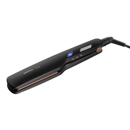 Concept VZ6010 - Преса за коса с пара с LED дисплей ELITE STEAM BOOST 54W/230V черен