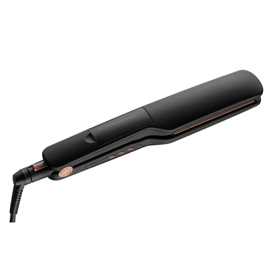 Concept VZ6010 - Преса за коса с пара с LED дисплей ELITE STEAM BOOST 54W/230V черен