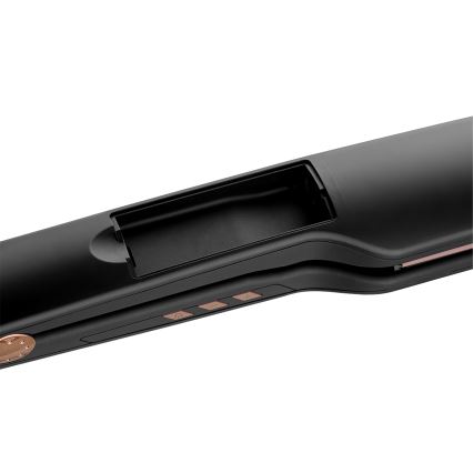Concept VZ6010 - Преса за коса с пара с LED дисплей ELITE STEAM BOOST 54W/230V черен