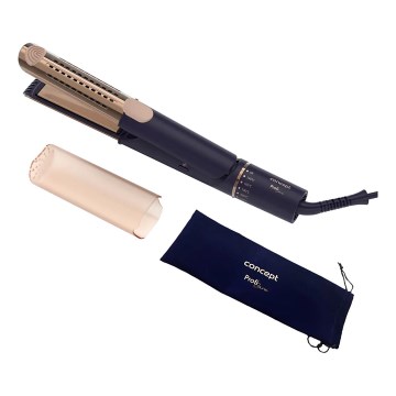 Concept VZ8100 - Преса за коса PROFI CARE 60W/230V, синя/златна