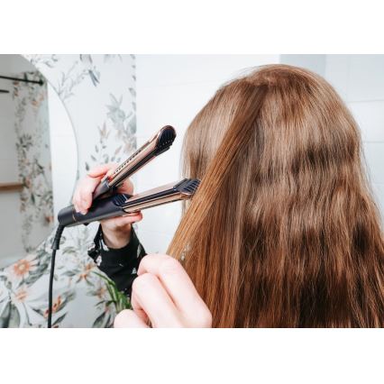 Concept VZ8100 - Преса за коса PROFI CARE 60W/230V, синя/златна