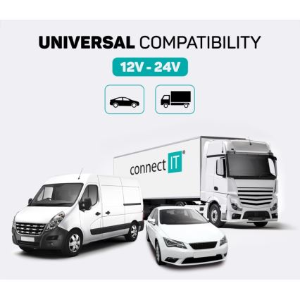 CONNECT IT CCC-8600-BK - FM трансмитер за кола с функция свободни ръце черен
