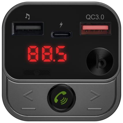 CONNECT IT CCC-8900-AN - FM трансмитер за кола с функция свободни ръце черен/сребрист