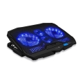 CONNECT IT CCP-2200-BK - Охладител за лаптоп 4x вентилатор 2xUSB черен/син