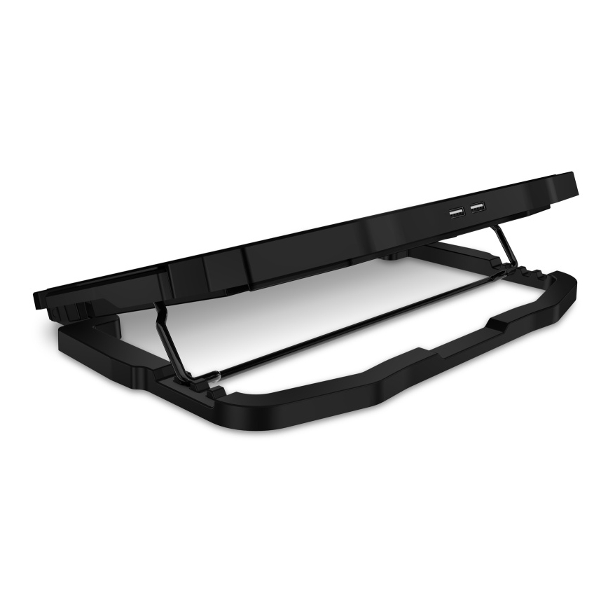 CONNECT IT CCP-2200-BK - Охладител за лаптоп 4x вентилатор 2xUSB черен/син