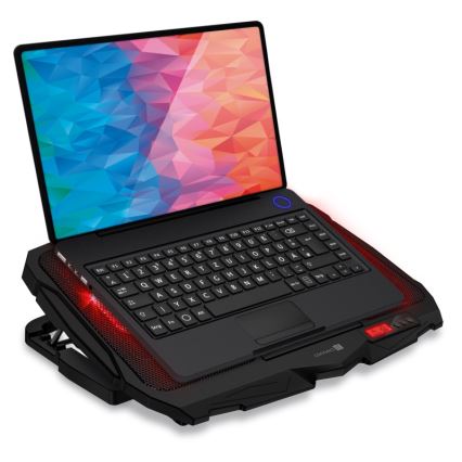 CONNECT IT CCP-2200-RD - Охладител за лаптоп 4x вентилатор 2xUSB черен/червен