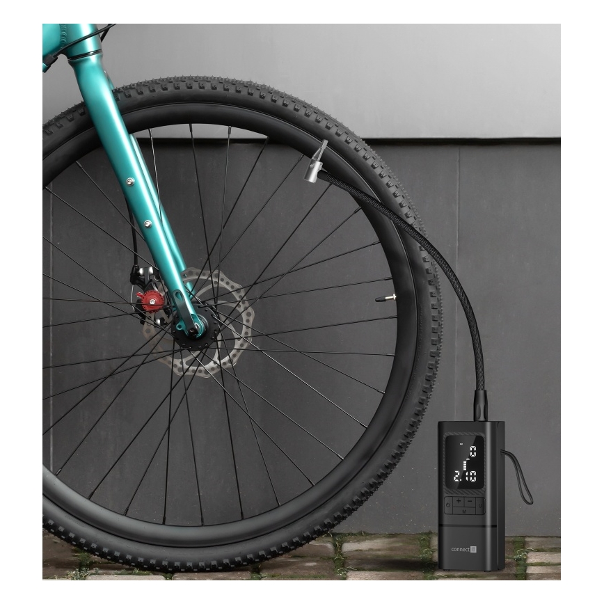 CONNECT IT CFF-4500-BK - Цифров джобен компресор AirFlow 80W/6000 mAh черен