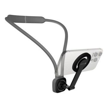 CONNECT IT CFF-6020-GY - Гъвкав магнитен държач за телефон за носене на врата, съвместим с MagSafe