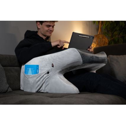 CONNECT IT CFH-1020-GY - Анатомична възглавница ErgoWork за четене и работа, сива/бяла