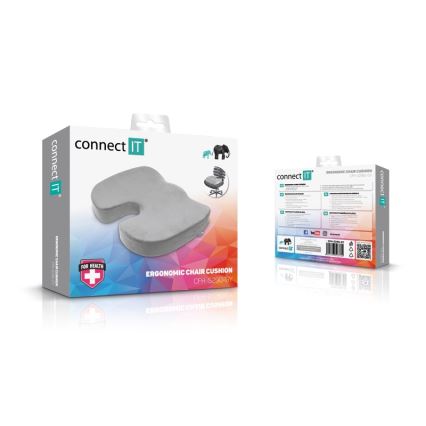 CONNECT IT CFH-5290-GY - Ергономична възглавница за стол сив