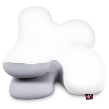 CONNECT IT CFH-6030-WH - Анатомична възглавница Virgo бяла/сива
