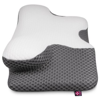 CONNECT IT CFH-6031-WH - Анатомична възглавница Lyra бяла/сива