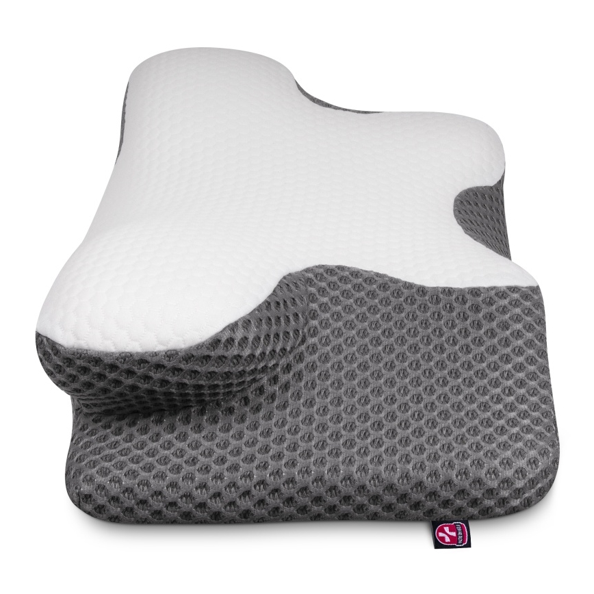 CONNECT IT CFH-6031-WH - Анатомична възглавница Lyra бяла/сива