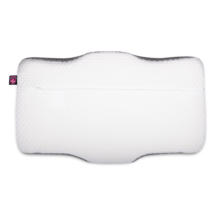 CONNECT IT CFH-6031-WH - Анатомична възглавница Lyra бяла/сива