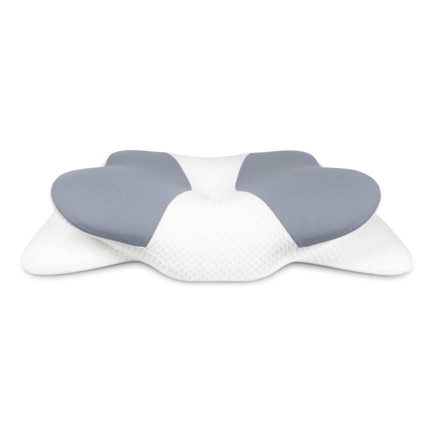 CONNECT IT CFH-6032-WH - Анатомична възглавница Gemini бял/сив