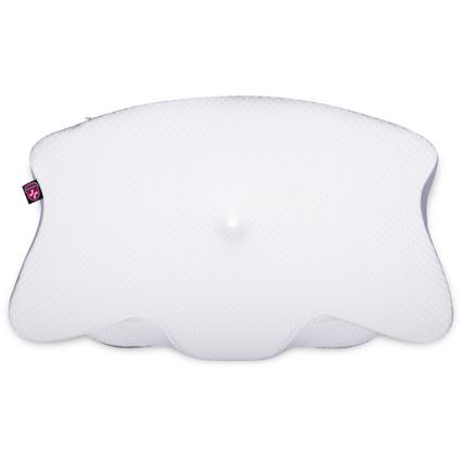 CONNECT IT CFH-6032-WH - Анатомична възглавница Gemini бял/сив