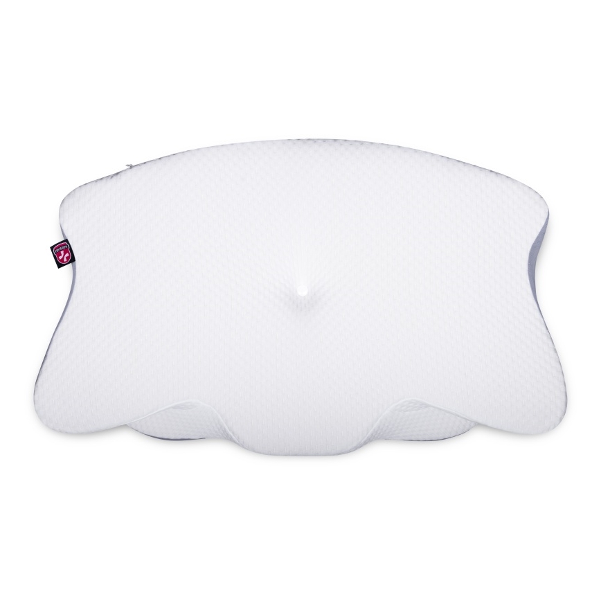 CONNECT IT CFH-6032-WH - Анатомична възглавница Gemini бял/сив