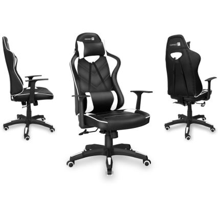 CONNECT IT CGC-0700-WH - Геймърски стол LeMans Pro черно/бяло