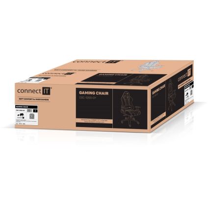 CONNECT IT CGC-1200-GY - Геймърски стол Monaco Pro сив/черен