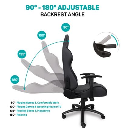 CONNECT IT CGC-1200-GY - Геймърски стол Monaco Pro сив/черен