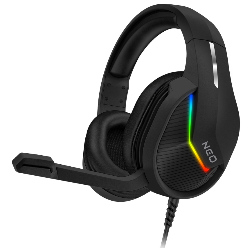CONNECT IT CHP-3595-BK - LED RGB Гейминг слушалки с кабел с микрофон черен