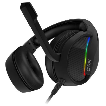 CONNECT IT CHP-3595-BK - LED RGB Гейминг слушалки с кабел с микрофон черен