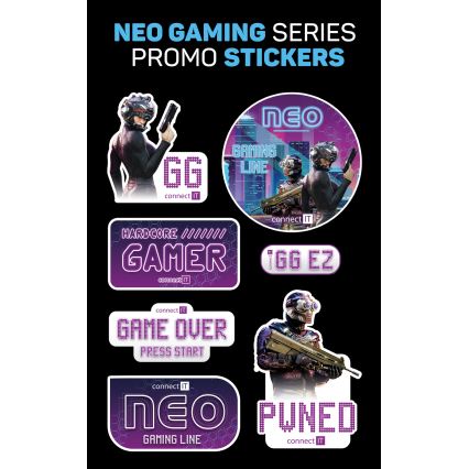 CONNECT IT CHP-3595-BK - LED RGB Гейминг слушалки с кабел с микрофон черен