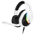 CONNECT IT CHP-3595-WH - LED RGB Гейминг слушалки с кабел с микрофон бял/черен