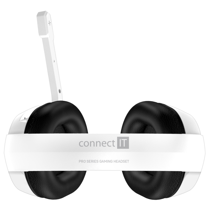CONNECT IT CHP-3595-WH - LED RGB Гейминг слушалки с кабел с микрофон бял/черен