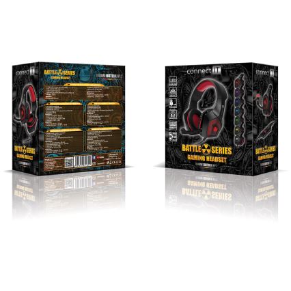 CONNECT IT CHP-5500-RD - LED Гейминг слушалки с кабел с микрофон черен/червен