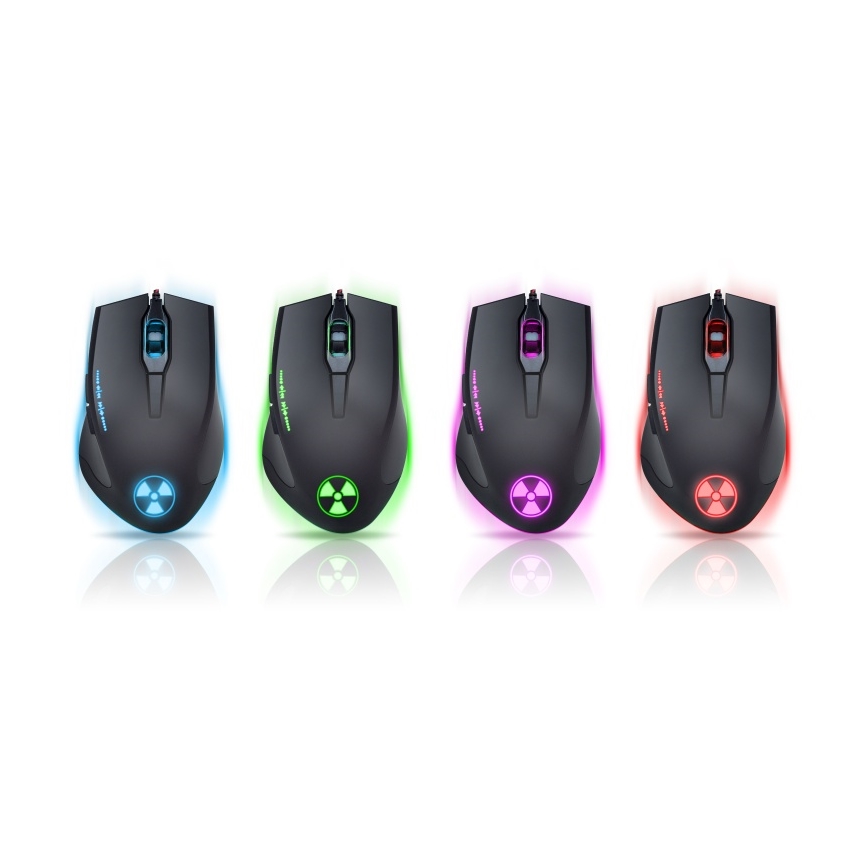 CONNECT IT CI-1128 - LED Жична геймърска мишка 1000/1200/1600/3200 DPI черен