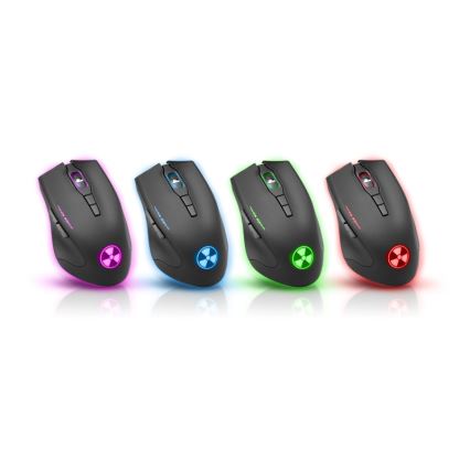CONNECT IT CI-1128 - LED Жична геймърска мишка 1000/1200/1600/3200 DPI черен