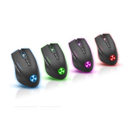 CONNECT IT CI-1128 - LED Жична геймърска мишка 1000/1200/1600/3200 DPI черен