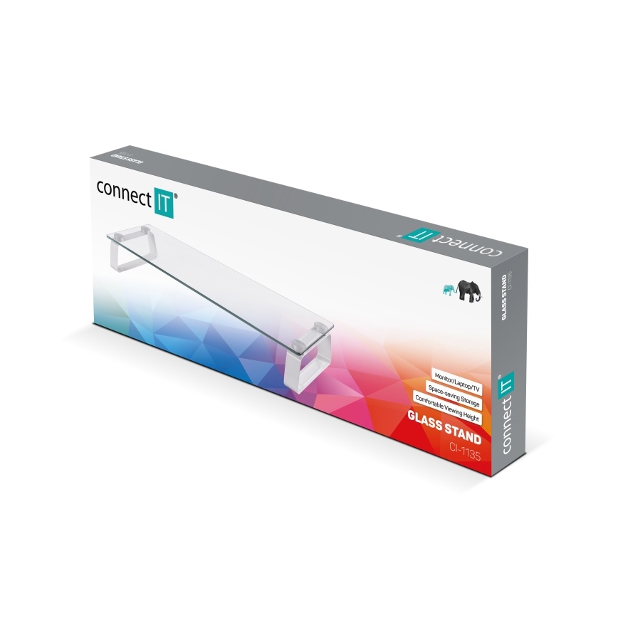 CONNECT IT CI-1135 - Многофункционален стъклена основа прозрачен/бял