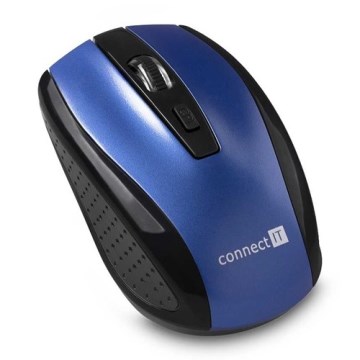 CONNECT IT CI-1225 - Безжична мишка 800/1200/1600 DPI 2xAAA черна/синя